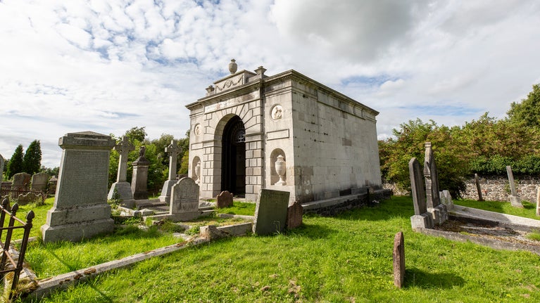 Templetown Mausoleum, Northern Ireland. The finest example in Ireland of Robert Adam's neoclassical architecture. Built in 1789 for the Rt. Hon. Arthur Upton and is situated in the grounds of Castle Upton.